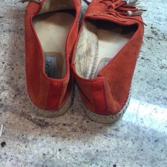 Diane B. Milano Red Suede Espadrilles Women’s Tassel Flats Size 6 - Picture 4 of 6